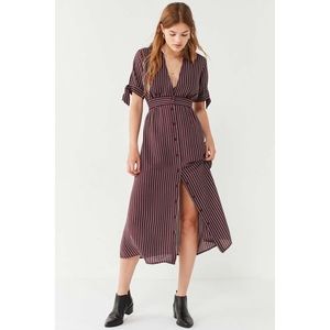 NWOT Urban outfitters red striped midi dress